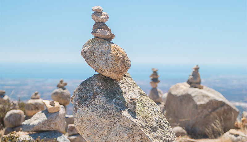 Meditatie balans stenen