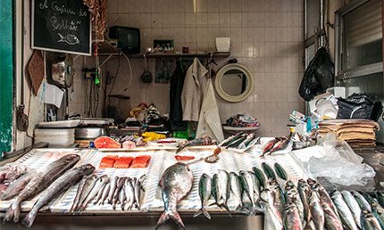 Culinaire markt in Porto