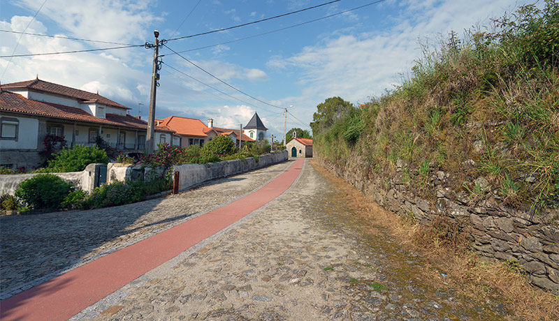 Landelijk fietspad in Portugal