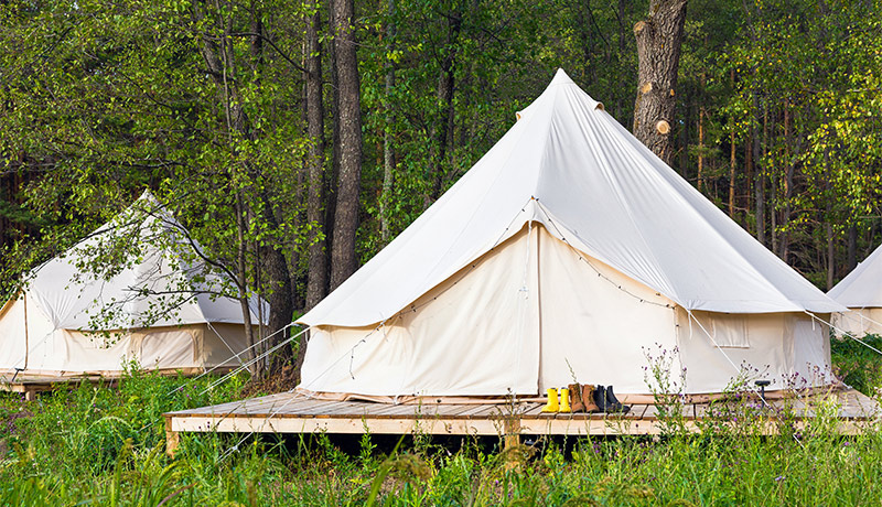 Glamping bell tent